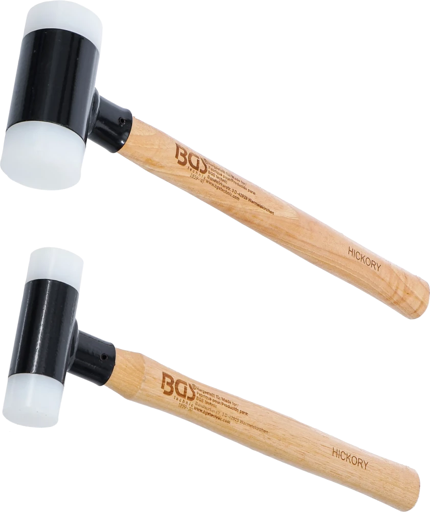 Schonhammer-Satz, Hickory-Stiel, rückschlagfrei, Ø 30 / 45 mm, 300 / 550 g, 2-tlg.
