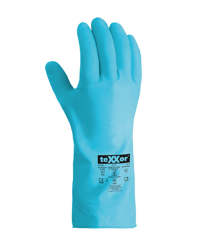 teXXor® Haushaltshandschuhe NATURLATEX blau