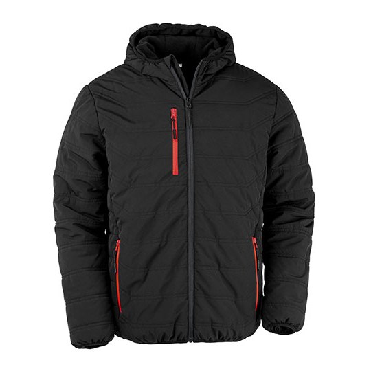 Recycled Black Compass Padded Winter Jacket