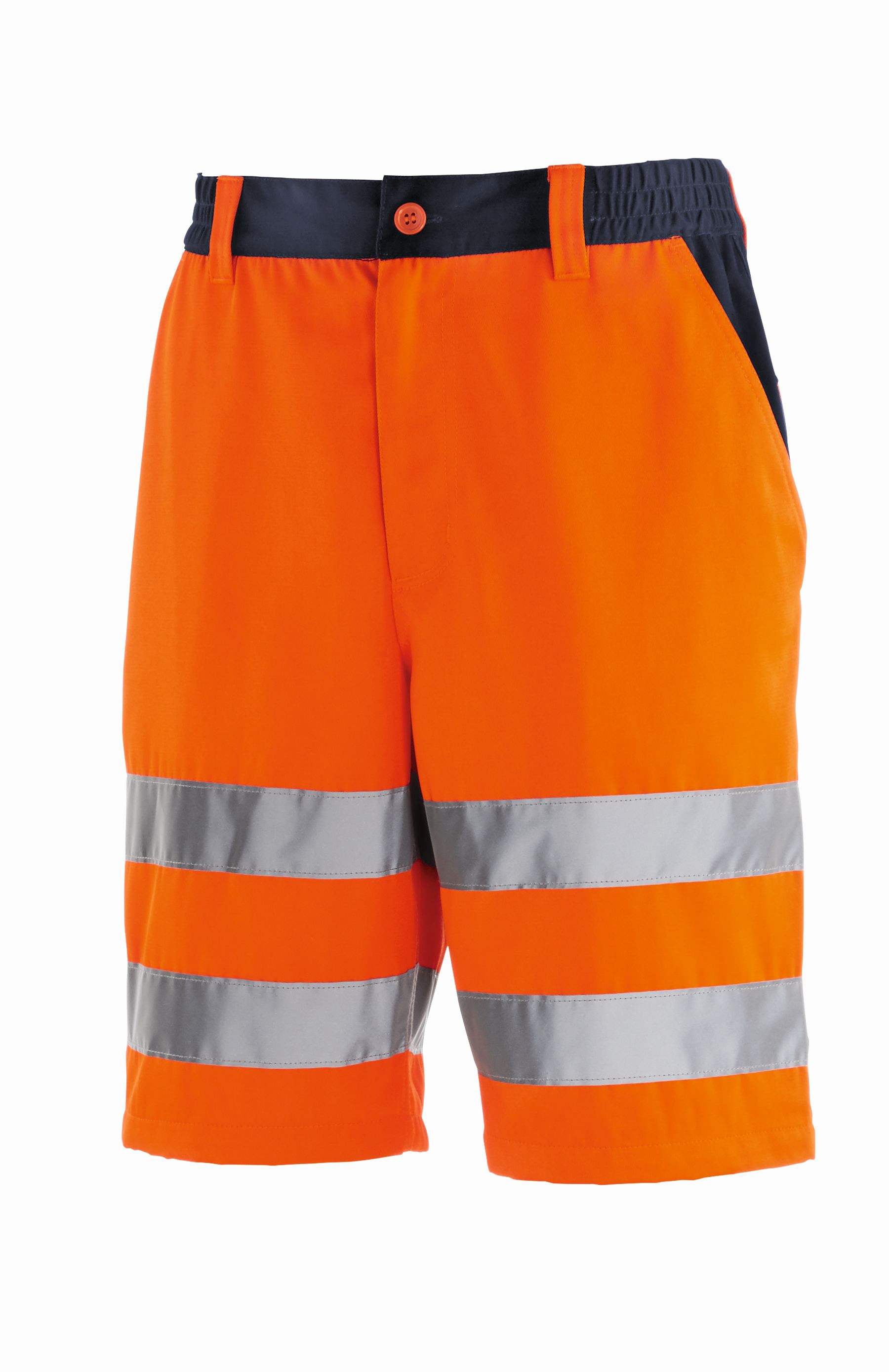 teXXor® Warnschutz-Shorts ERIE leuchtorange/navy