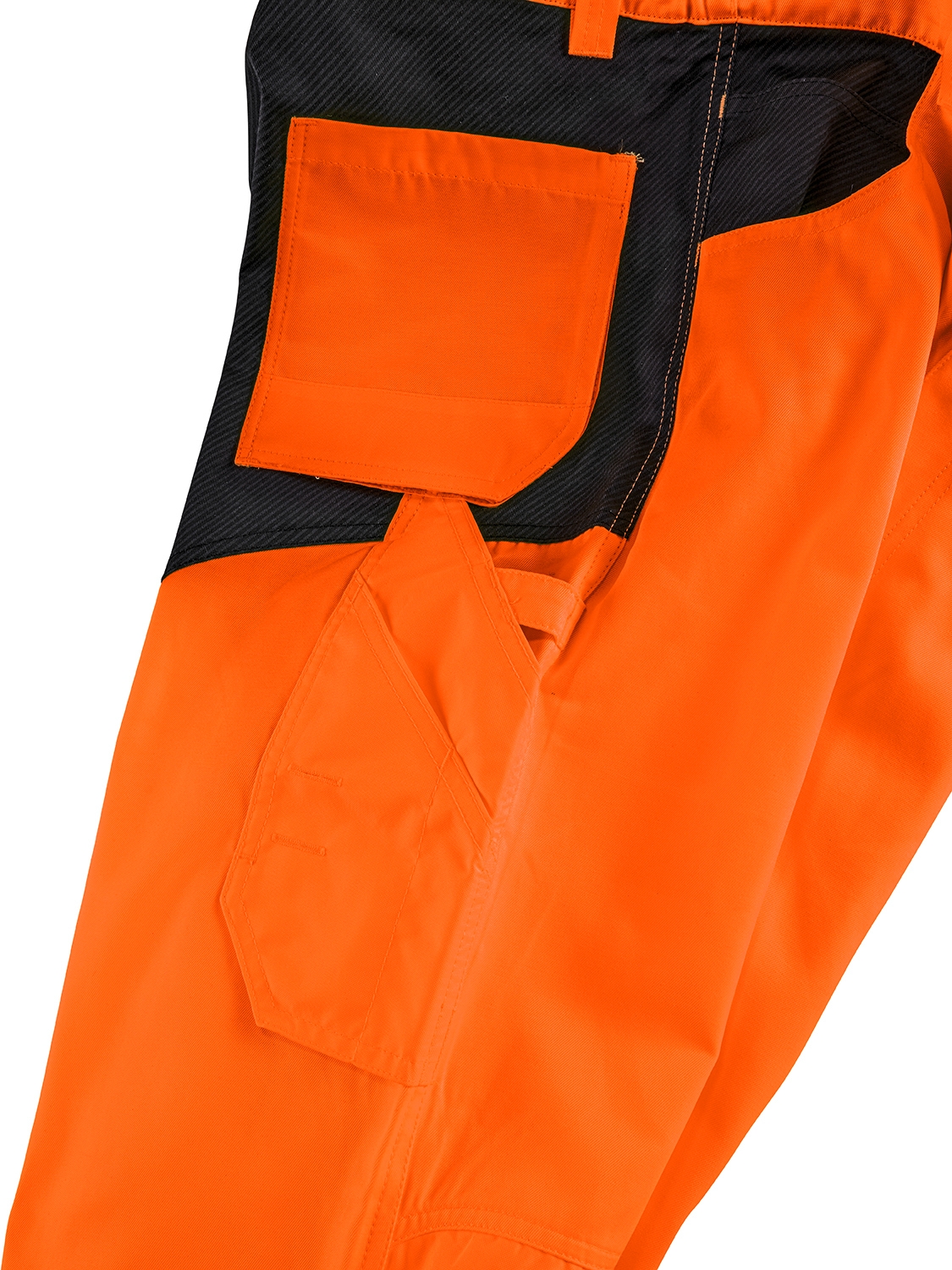 4PROTECT® Warnschutz-Latzhose ALABAMA leuchtorange/grau