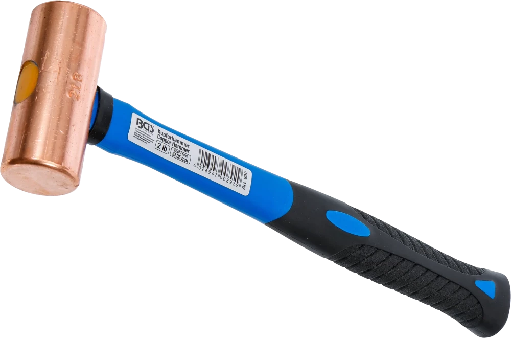 Kupferhammer, Fiberglasstiel, Ø 35 mm, 907 g (2 lb) - Kopf