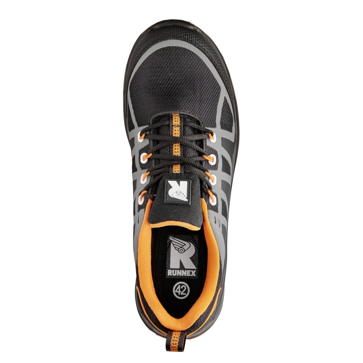RUNNEX® S3S ESD-Sicherheitshalbschuhe ActionStar schwarz/grau/orange