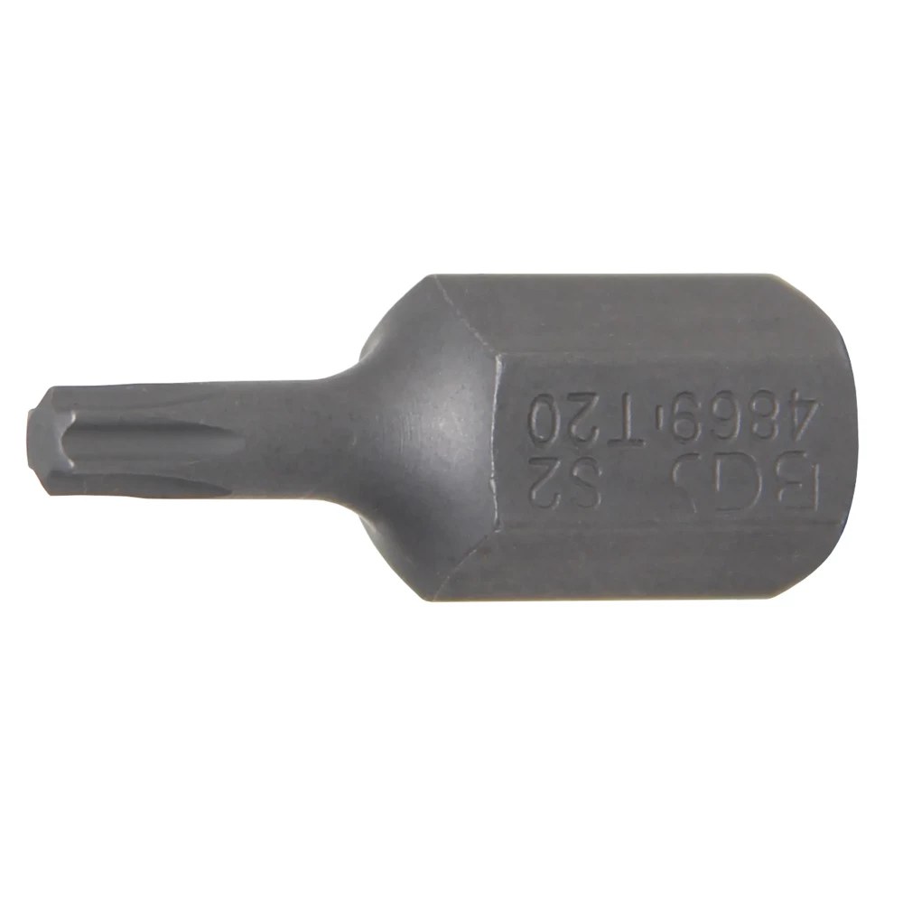 Bit, Länge 30 mm, Antrieb Außensechskant 10 mm (3/8"), T-Profil (für Torx) T20