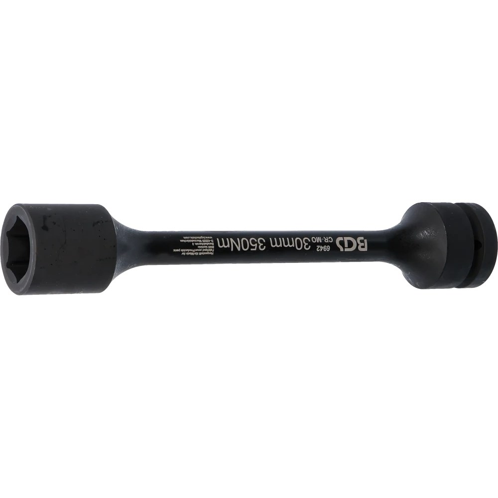 Torsions-Kraft-Steckschlüssel-Einsatz Sechskant, Antrieb Innenvierkant 25 mm (1"), SW 30 mm, 350 Nm