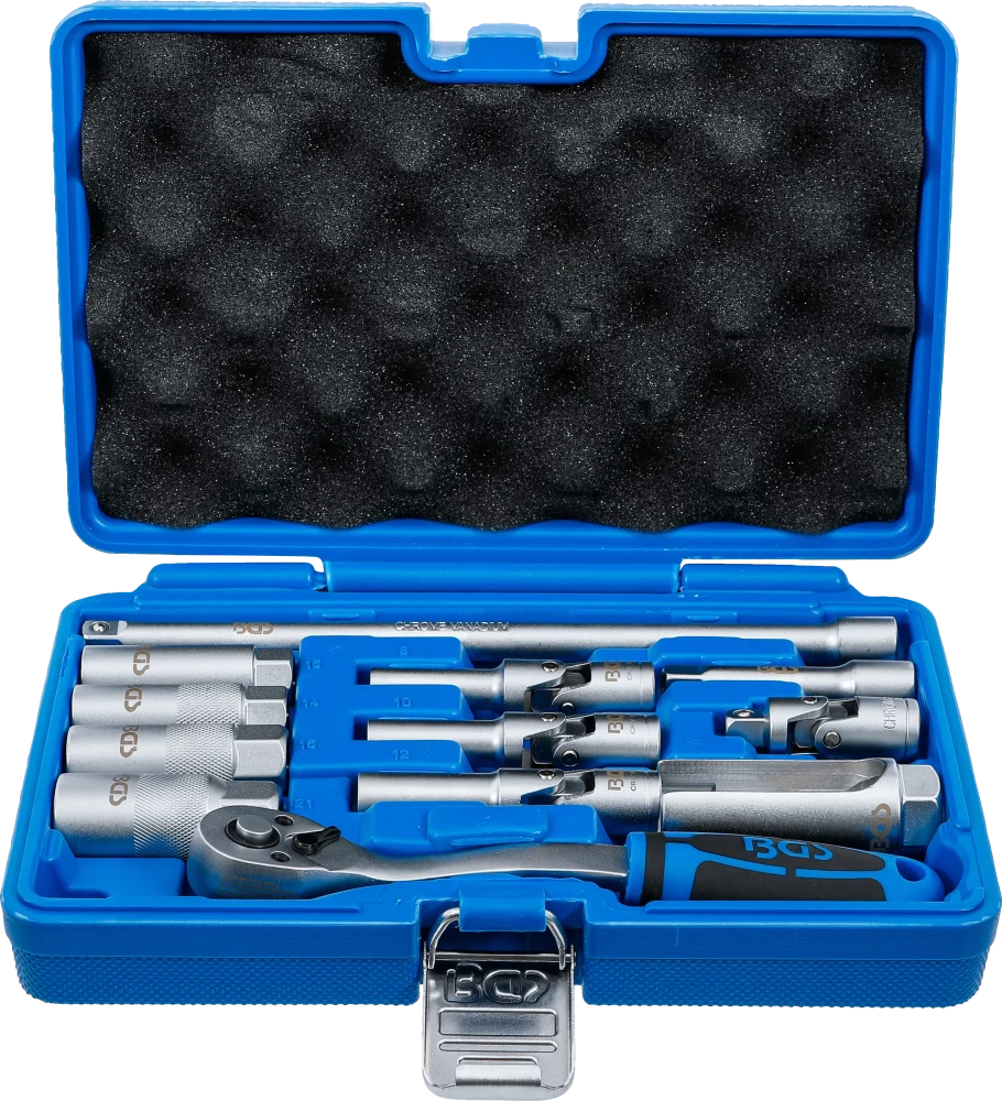 Glüh- und Zündkerzen-Werkzeug-Satz, Antrieb Innenvierkant 10 mm (3/8"), 12-tlg.