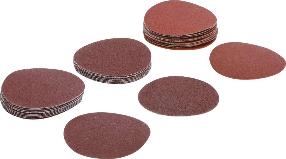 Schleifblatt-Satz für Exzenterschleifer, Ø 75 mm, K 60 - 80 - 120, 30-tlg.