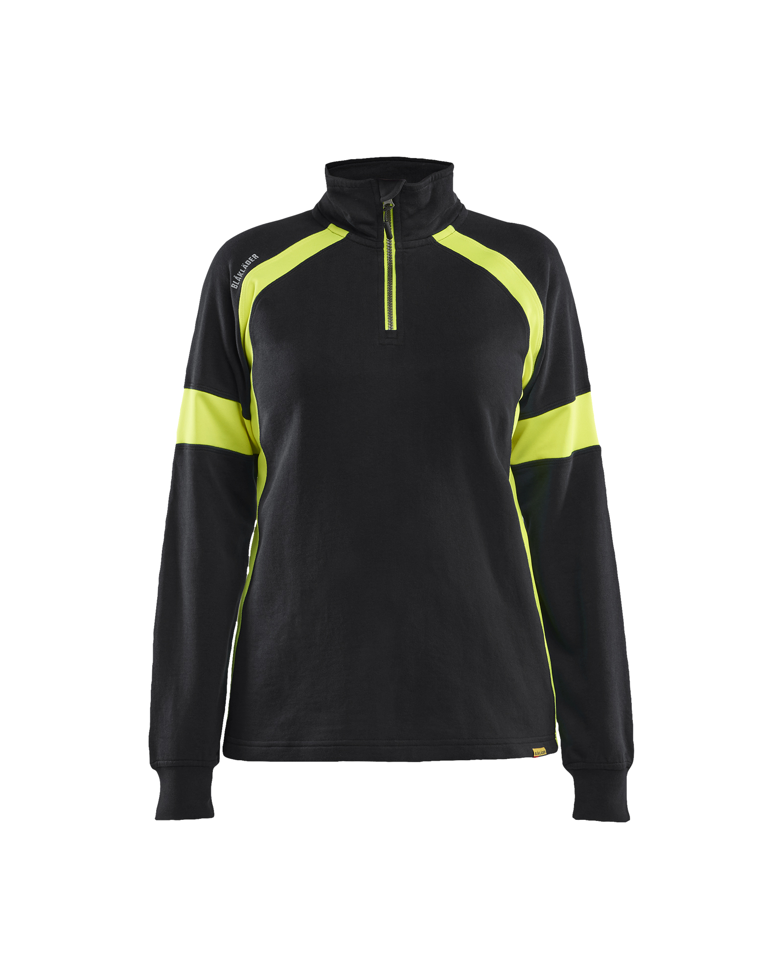 Damen Sweatshirt Half-Zip mit High Vis
