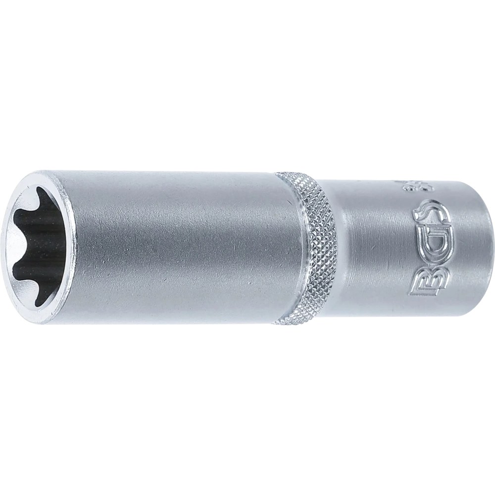 Steckschlüssel-Einsatz E-Profil, tief, Antrieb Innenvierkant 12,5 mm (1/2"), SW E20