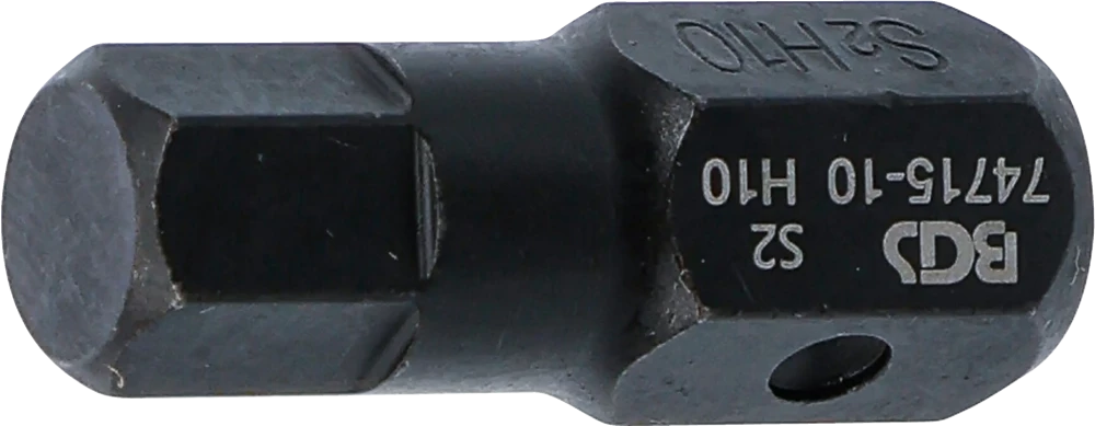 Kraft-Bit, Länge 35 mm, Antrieb Außensechskant 12,5 mm (1/2"), Innensechskant 10 mm