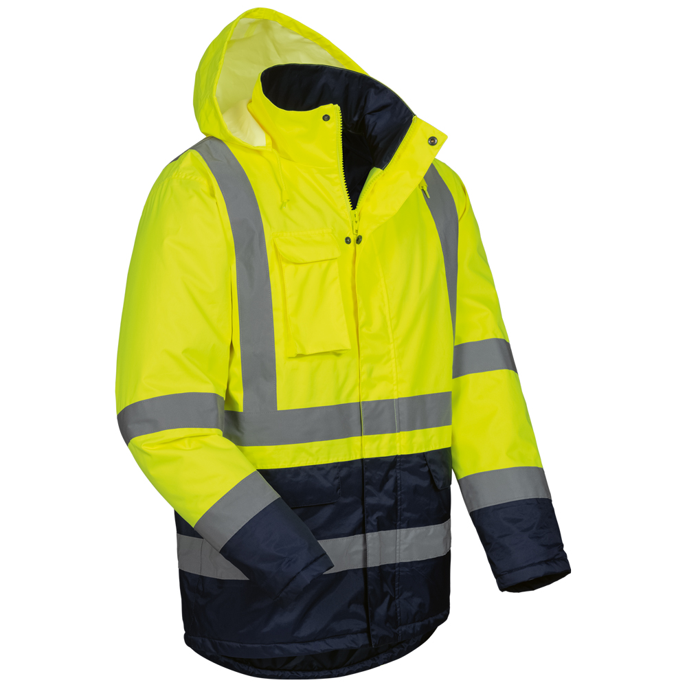 Warnschutzparka Gelb/Marine Harry