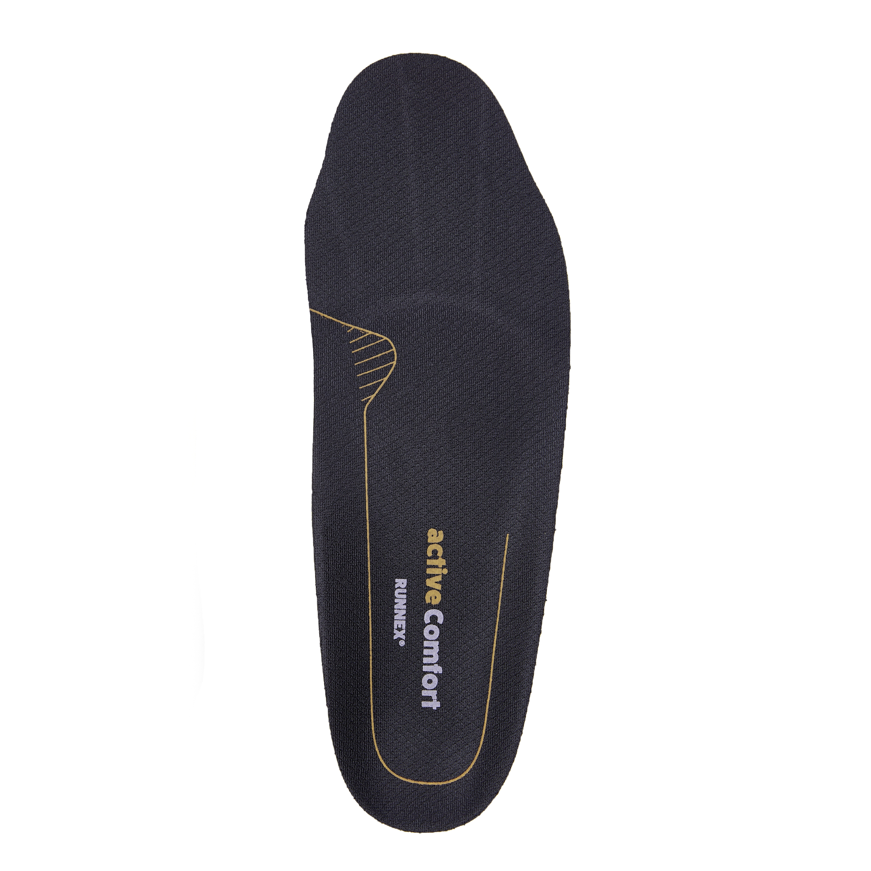 RUNNEX®Semi-orthopädische Einlegesohle activeComfort low schwarz/gelb
