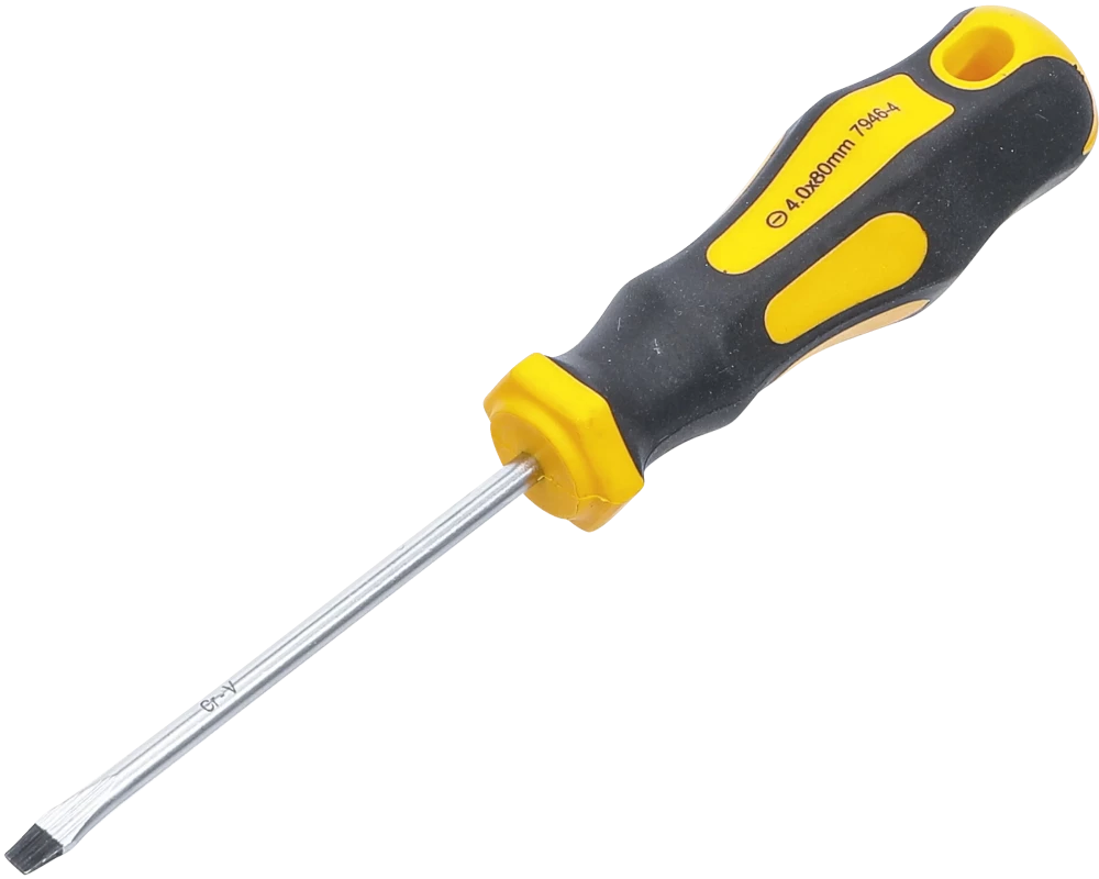 Schraubendreher, Schlitz 4 mm, Klingenlänge 80 mm