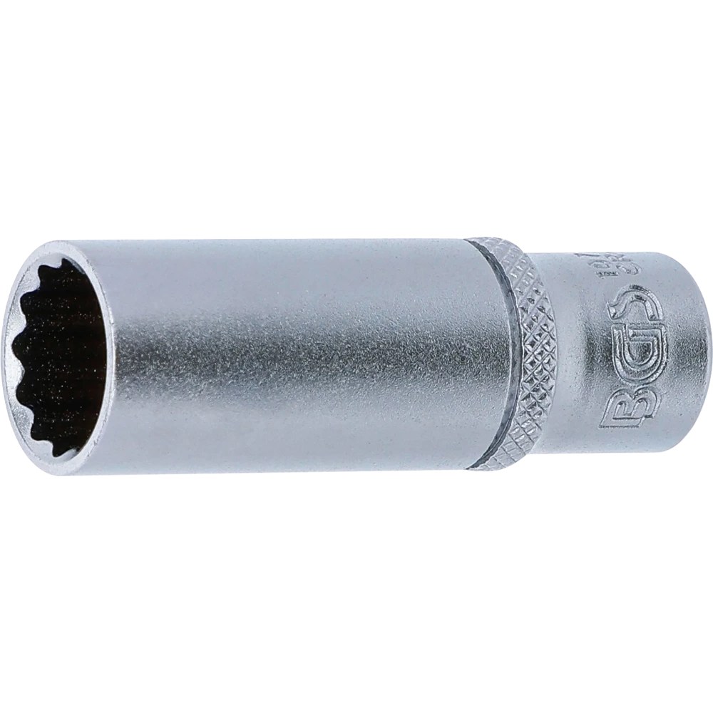Steckschlüssel-Einsatz Zwölfkant, tief, Antrieb Innenvierkant 6,3 mm (1/4"), SW 12 mm