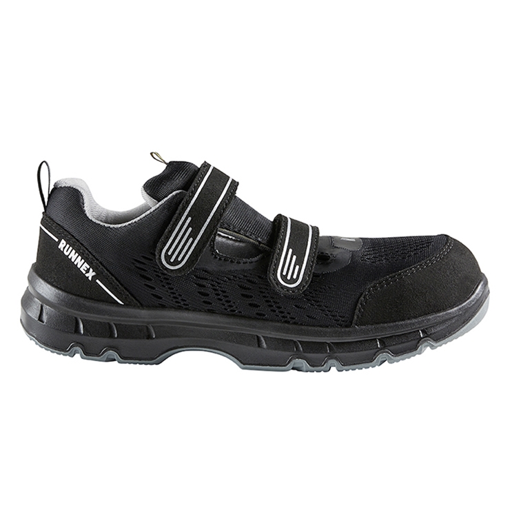RUNNEX® S1PS ESD-Sicherheitsklettsandalen FlexStar schwarz/grau