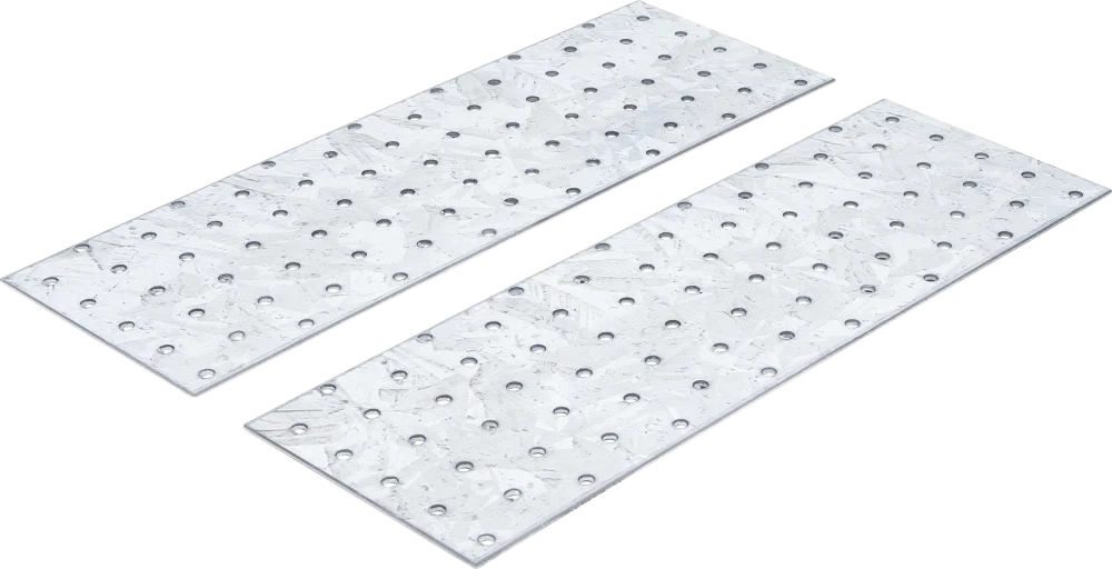 Stahl-Lochplatten-Satz, 300 x 100 x 2 mm, 2-tlg.