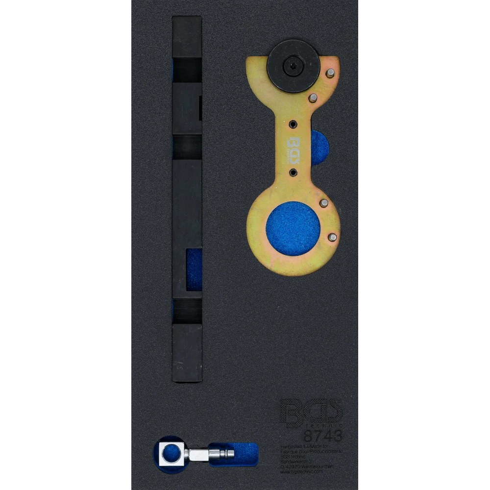 Werkstattwageneinlage 1/3: Doppelvanos-Einstellwerkzeug-Satz für BMW M52TU / M54 / M56