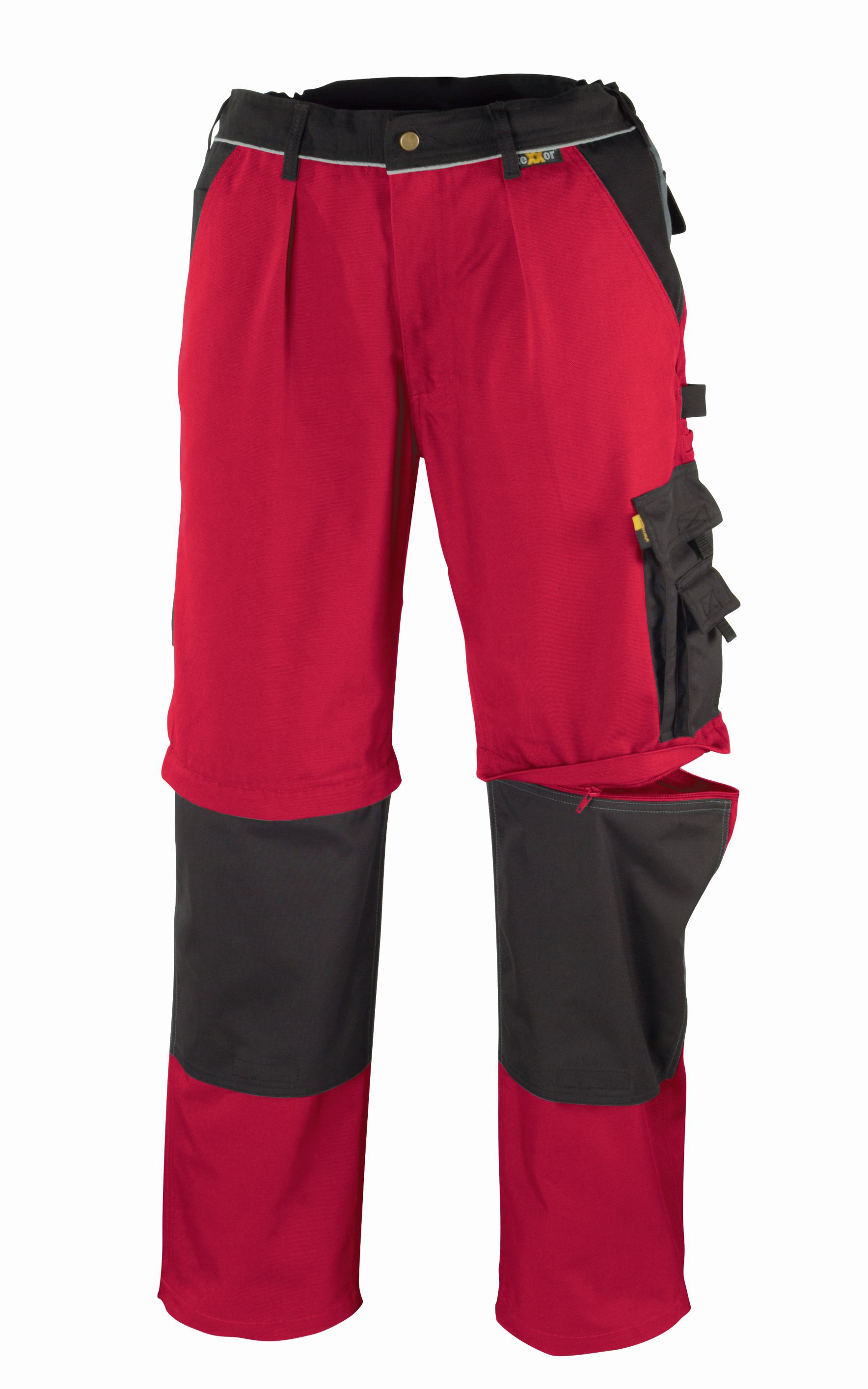 teXXor® Canvas (320 g/m²) 2-in-1 Bundhose TOBAGO rot/schwarz