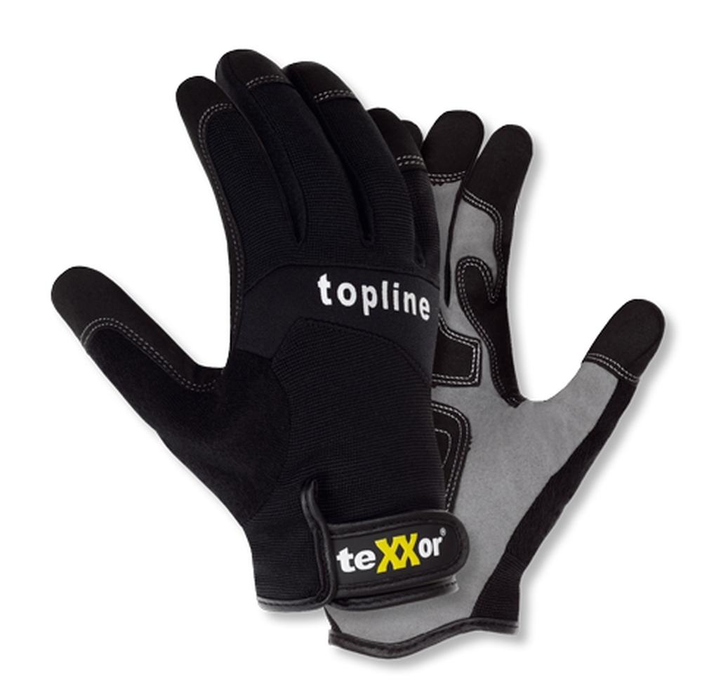 teXXor® Kunstleder-Handschuhe TUCSON, SB-Verpackung schwarz/grau