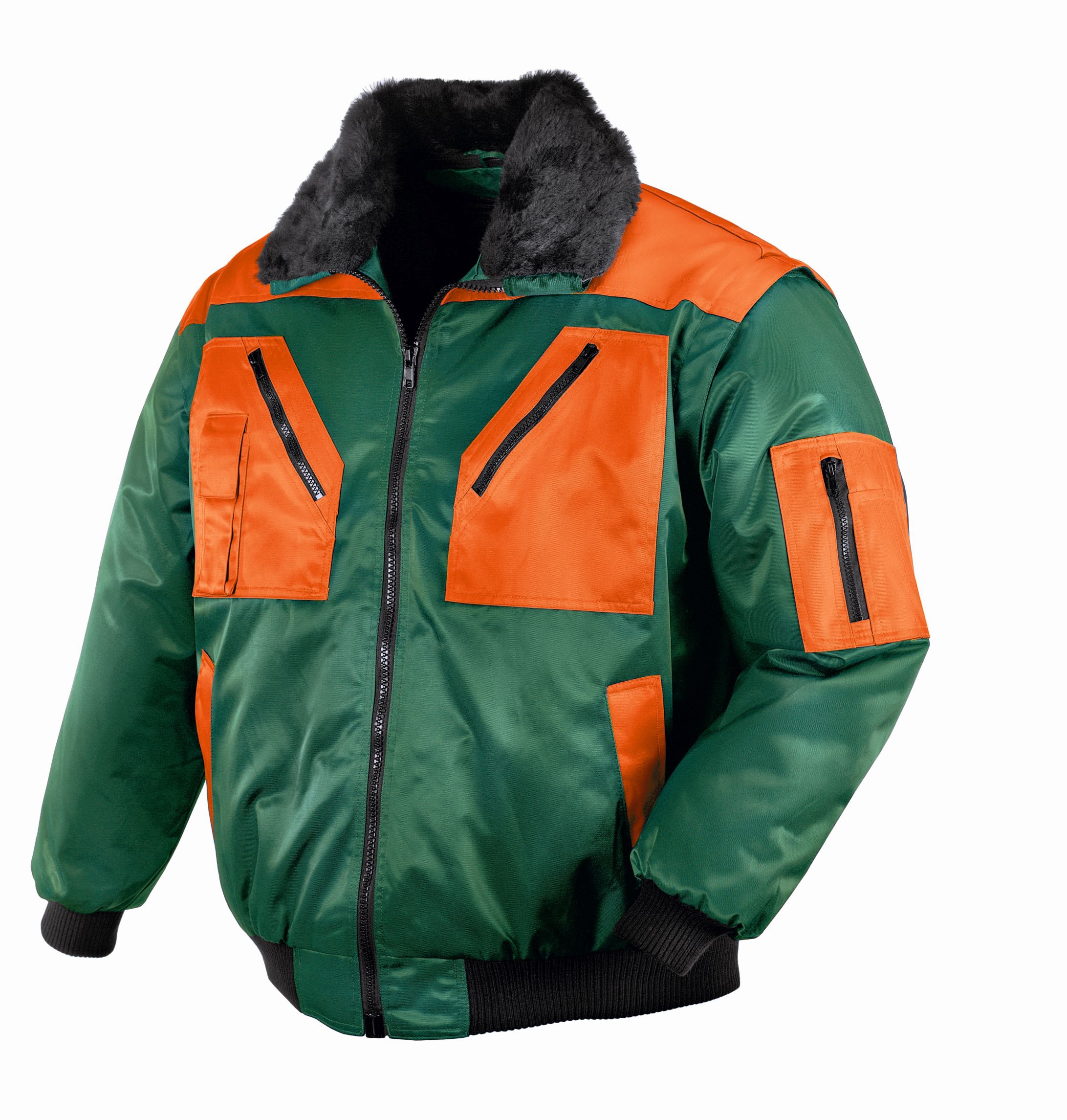 teXXor® Piloten-Jacke OSLO grün/orange
