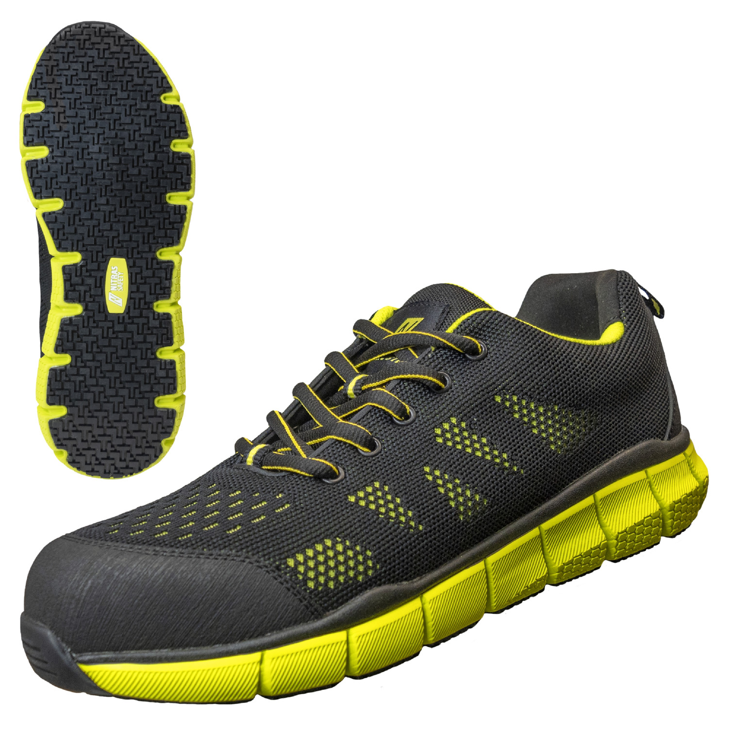 Sicherheitshalbschuhe S1P ESD SONIC STEP schwarz / lime