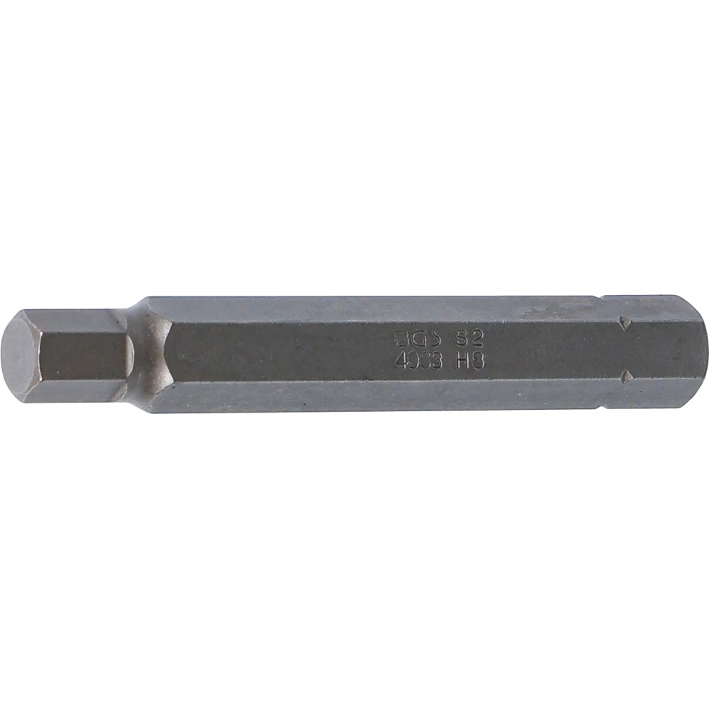 Bit, Länge 75 mm, Antrieb Außensechskant 10 mm (3/8"), Innensechskant 7 mm