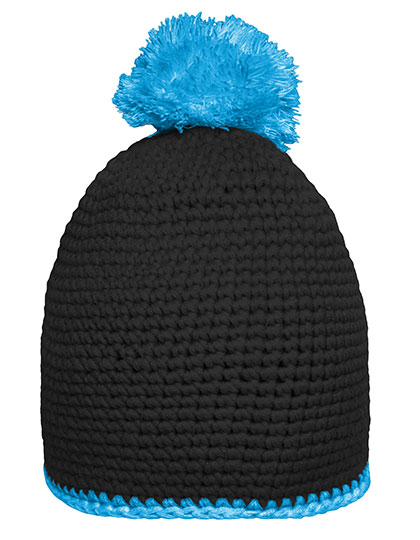 Mütze – Pompon Hat With Contrast Stripe