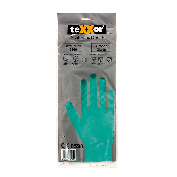 teXXor® Chemikalienschutz-Handschuhe NITRIL grün