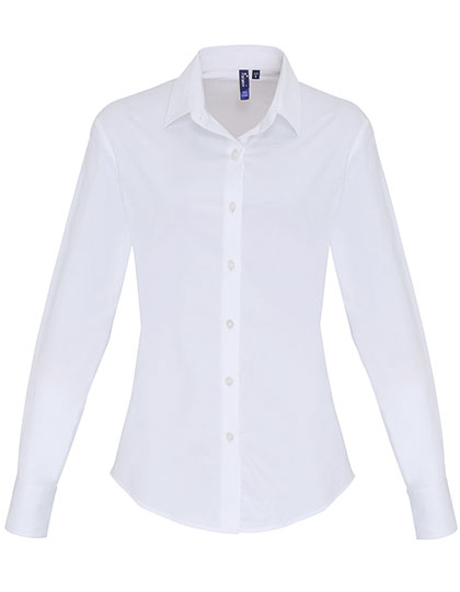 Bluse – Women´s Stretch Fit Poplin Long Sleeve Cotton Shirt
