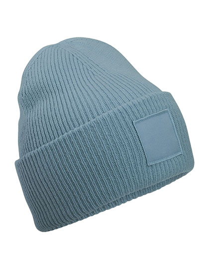 Deep Cuffed Tonal Patch Beanie