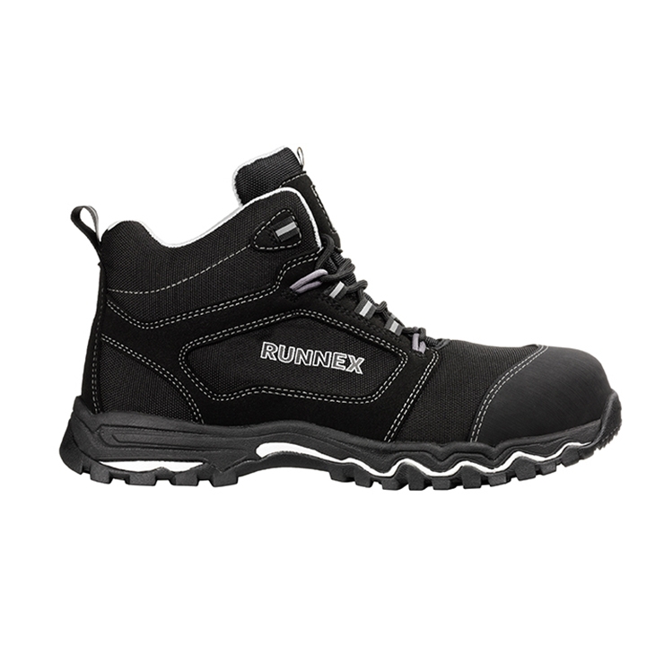 RUNNEX® S3S-ESD-Sicherheitsschnürstiefel LightStar schwarz/weiß/grau