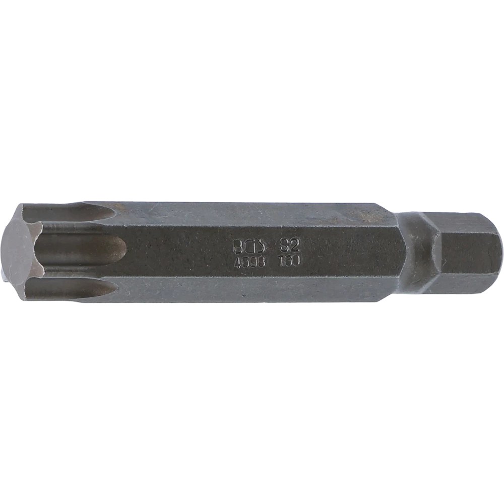 Bit, Länge 75 mm, Antrieb Außensechskant 10 mm (3/8"), T-Profil (für Torx) T60