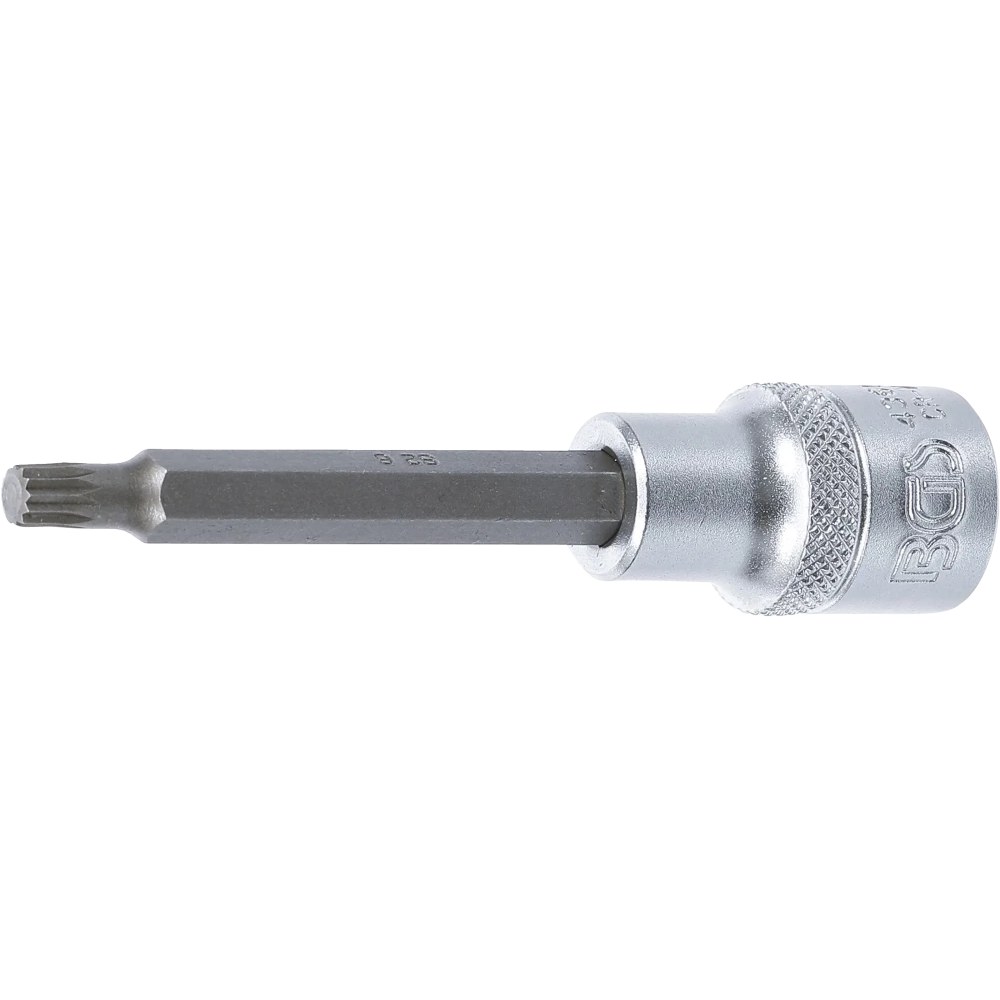 Bit-Einsatz, Länge 100 mm, Antrieb Innenvierkant 12,5 mm (1/2"), Innenvielzahn (für XZN) M6