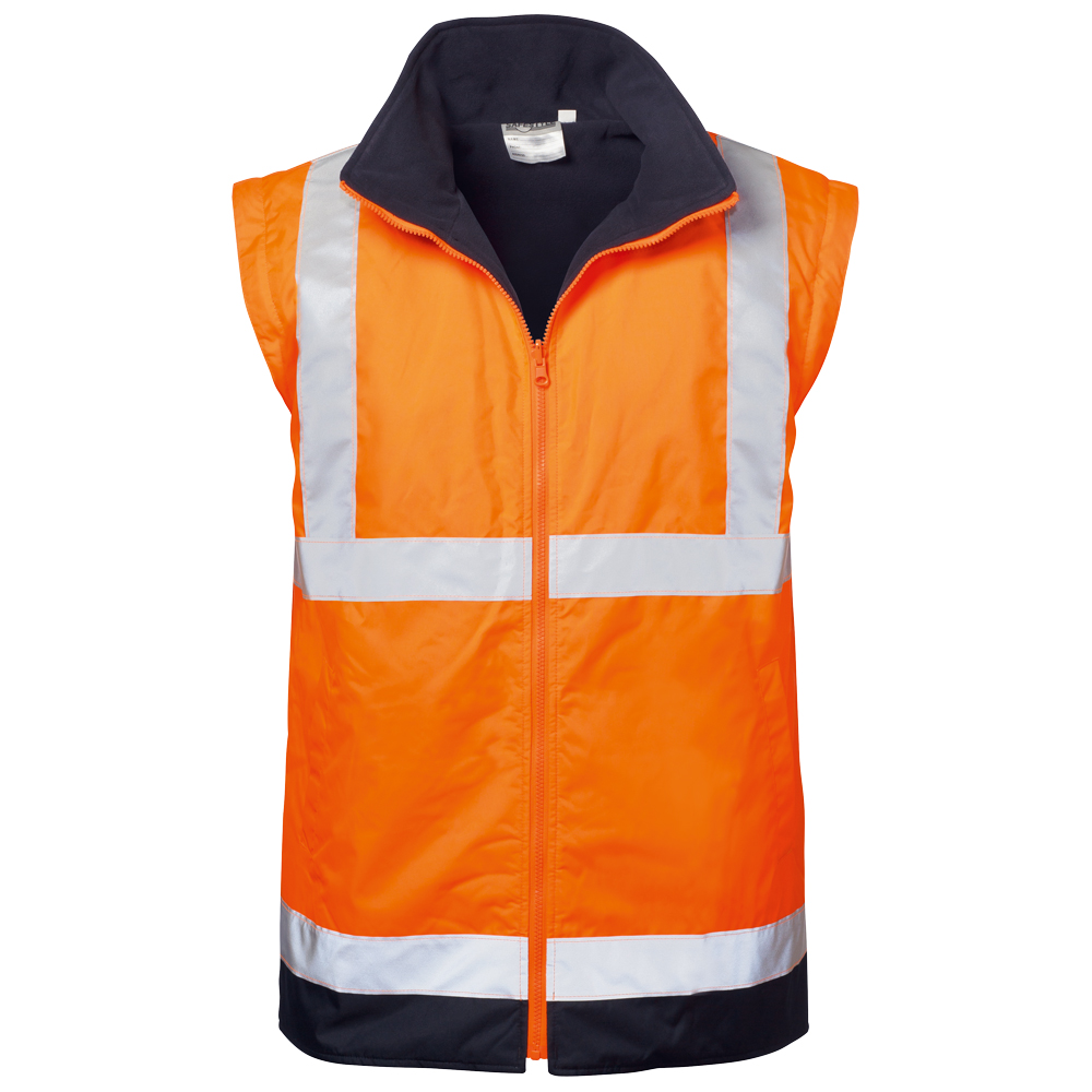 4-IN-1 Warnschutzparka Orange/Marine Travis