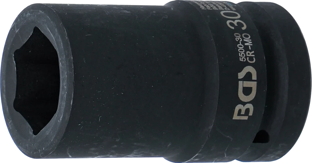 Kraft-Steckschlüssel-Einsatz Sechskant, tief, Antrieb Innenvierkant 25 mm (1"), SW 30 mm