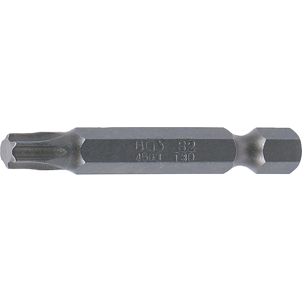Bit, Länge 50 mm, Antrieb Außensechskant 6,3 mm (1/4"), T-Profil (für Torx) T30
