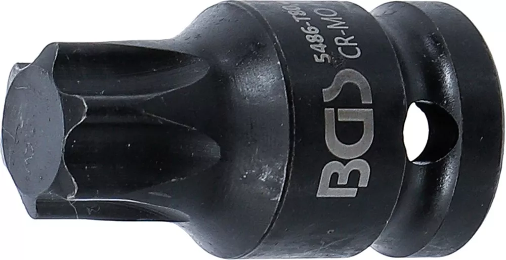 Kraft-Bit-Einsatz, Länge 42 mm, Antrieb Innenvierkant 12,5 mm (1/2"), T-Profil (für Torx) T80