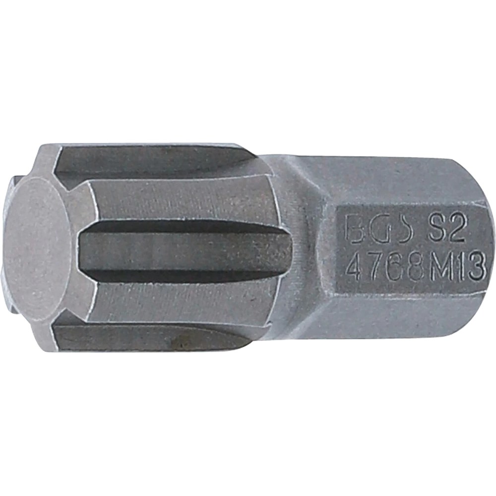 Bit, Länge 30 mm, Antrieb Außensechskant 10 mm (3/8"), Keil-Profil (für RIBE) M13
