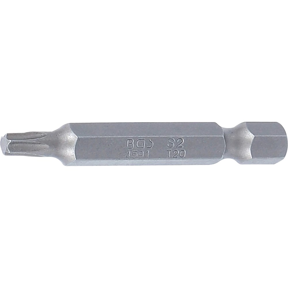 Bit, Länge 50 mm, Antrieb Außensechskant 6,3 mm (1/4"), T-Profil (für Torx) T20