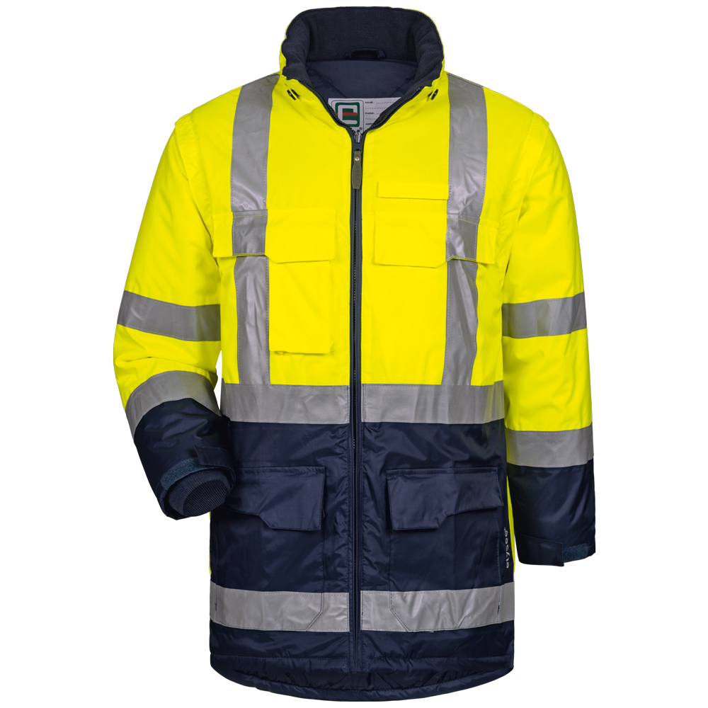 Warnschutzparka Gelb/Marine Jekyll