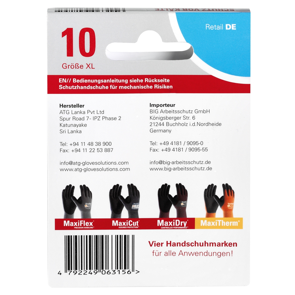 MaxiDry® Zero™ Nylon-Strickhandschuhe (56-451 HCT), SB-Verpackung lila/schwarz