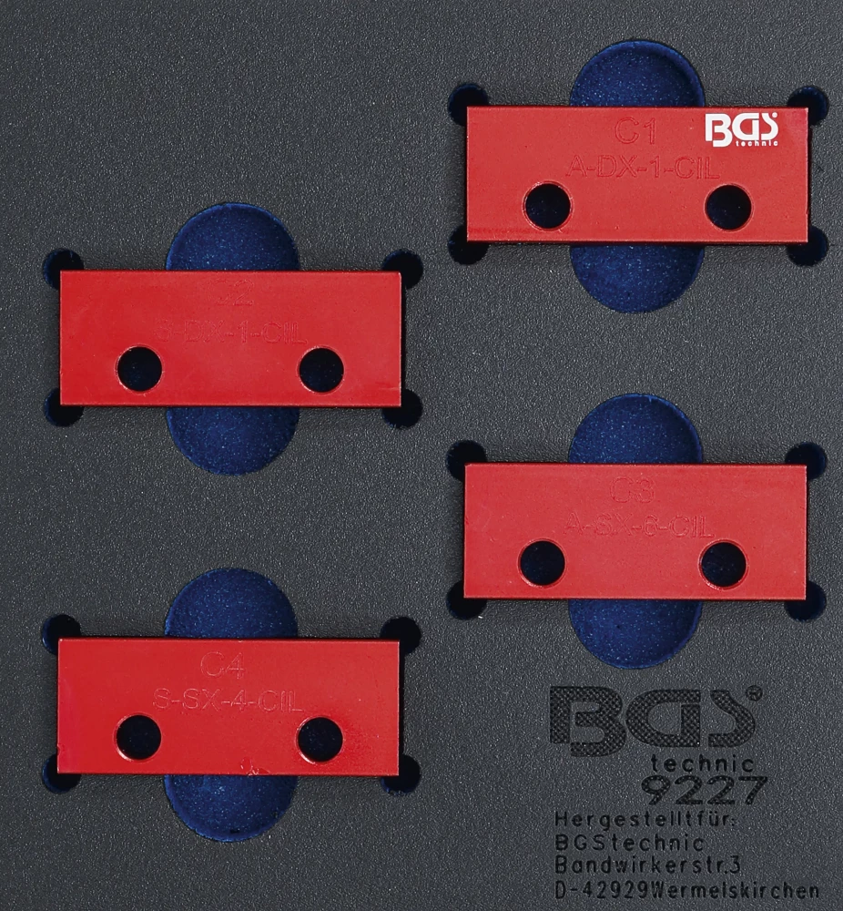 Werkstattwageneinlage 1/6: Nockenwellen-Arretierwerkzeug-Satz, für Alfa Romeo / Lancia 3.0l V6 24V