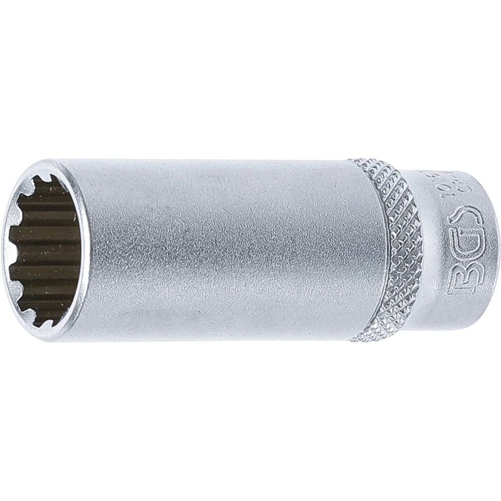 Steckschlüssel-Einsatz Gear Lock, tief, Antrieb Innenvierkant 6,3 mm (1/4"), SW 13 mm