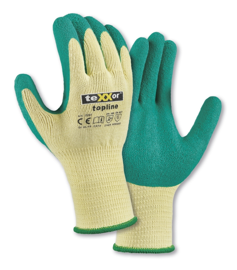 teXXor® Grobstrick-Handschuhe POLYESTER gelb/grün