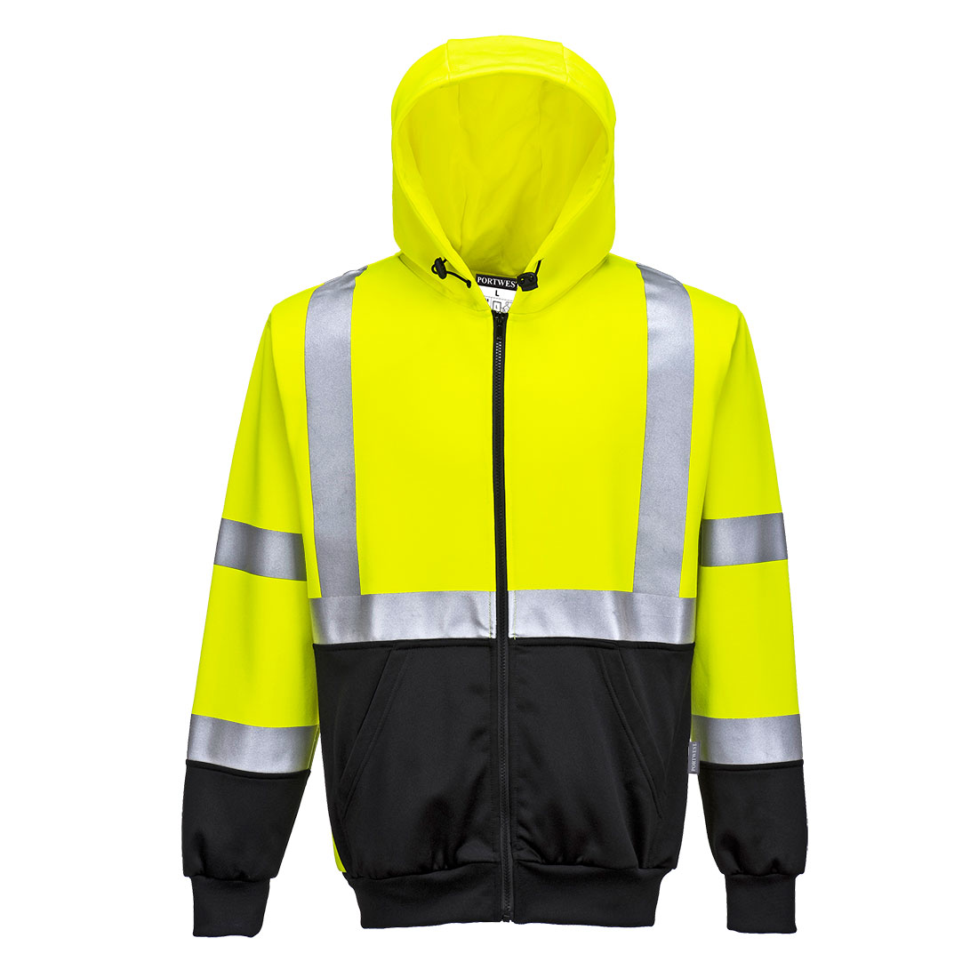 Hi-Vis Kontrast Kapuzen Sweatjacke