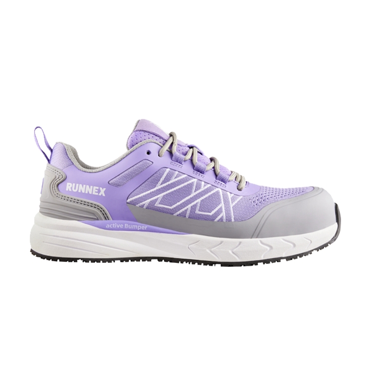 RUNNEX® S1P-Damen-ESD-Sicherheitshalbschuhe GirlStar violett/grau/weiß