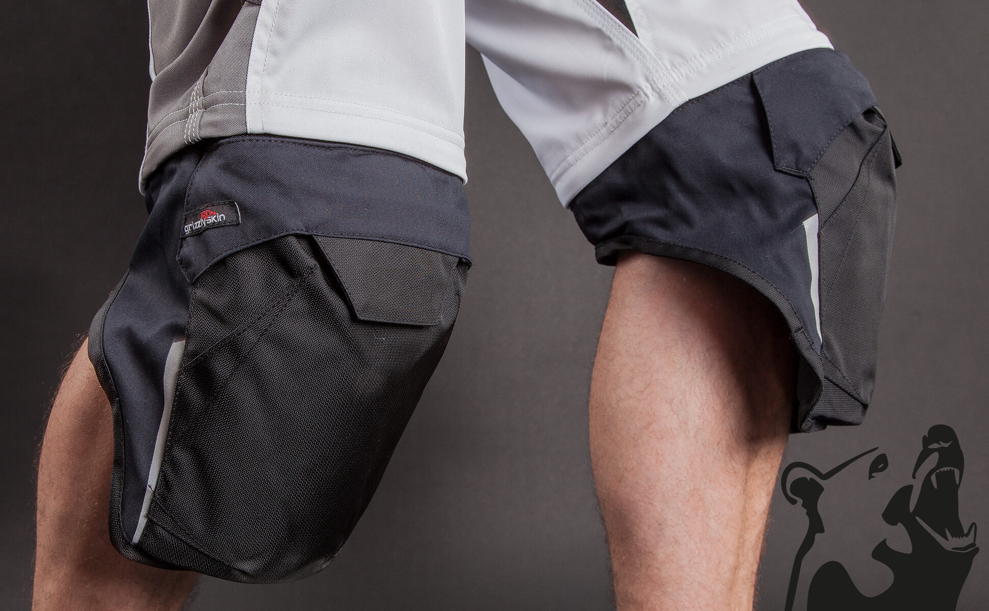 Kniepolstertaschen für Arbeitsshorts "grizzlyskin IRON"