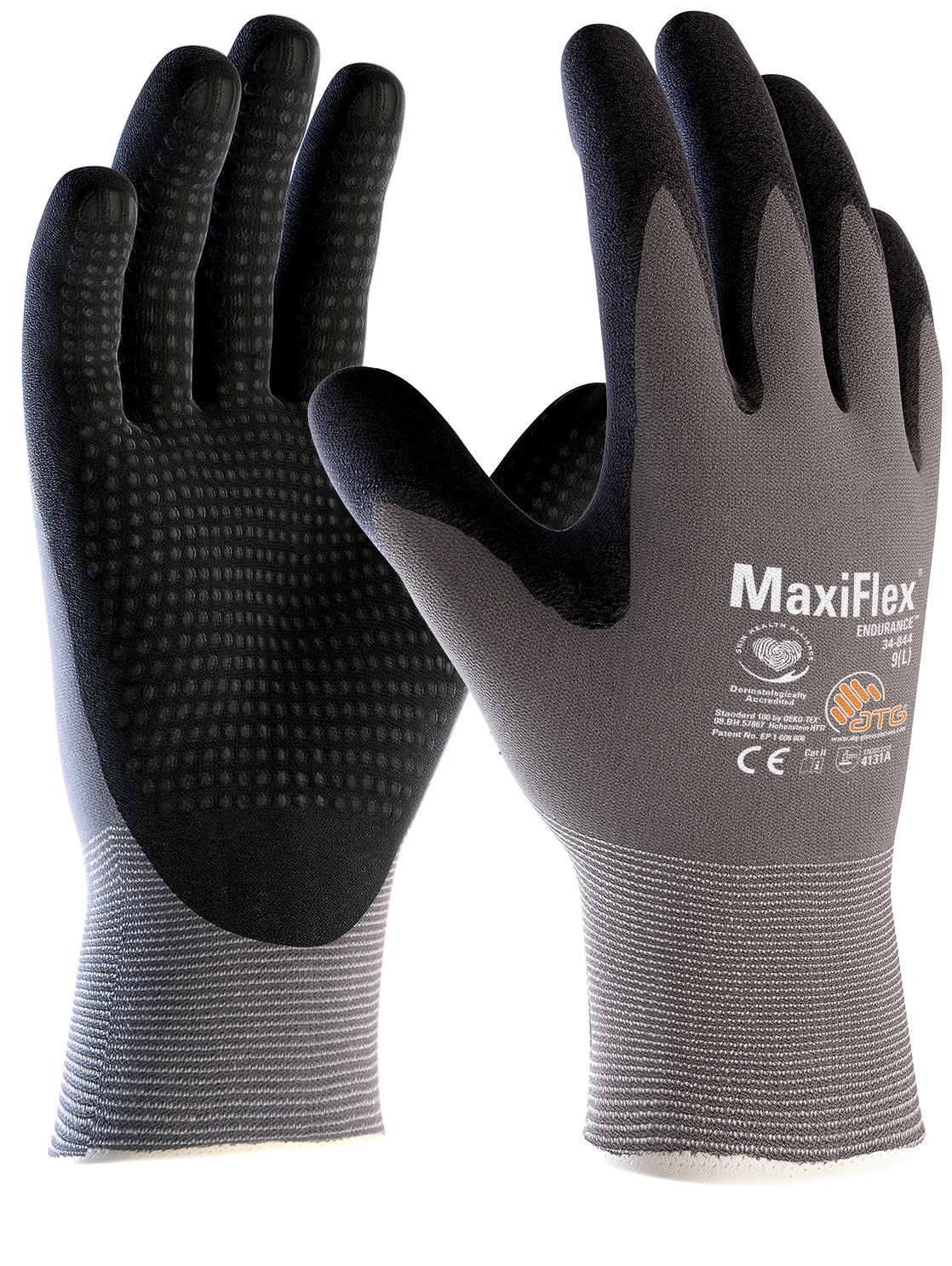 MaxiFlex® Endurance™ Nylon-Strickhandschuhe (34-844) grau/schwarz