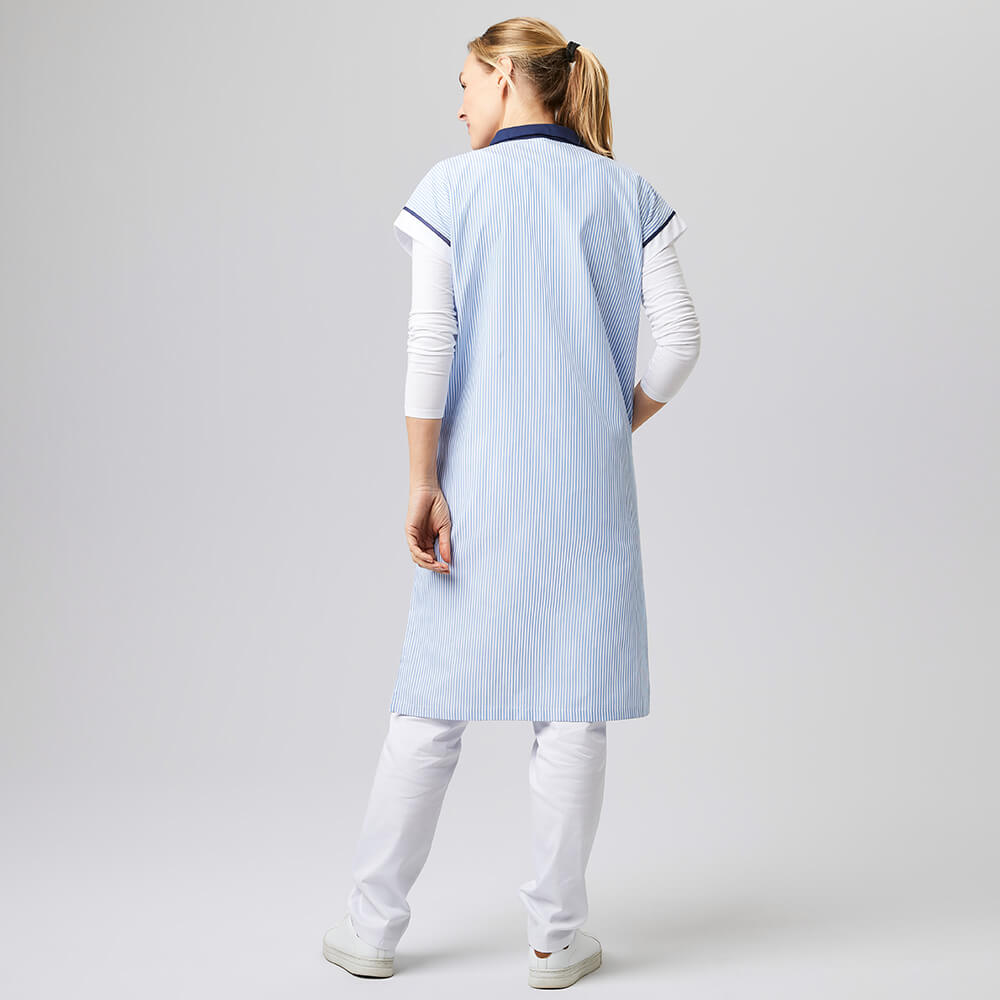 Damen Kittel, blau gestreift
