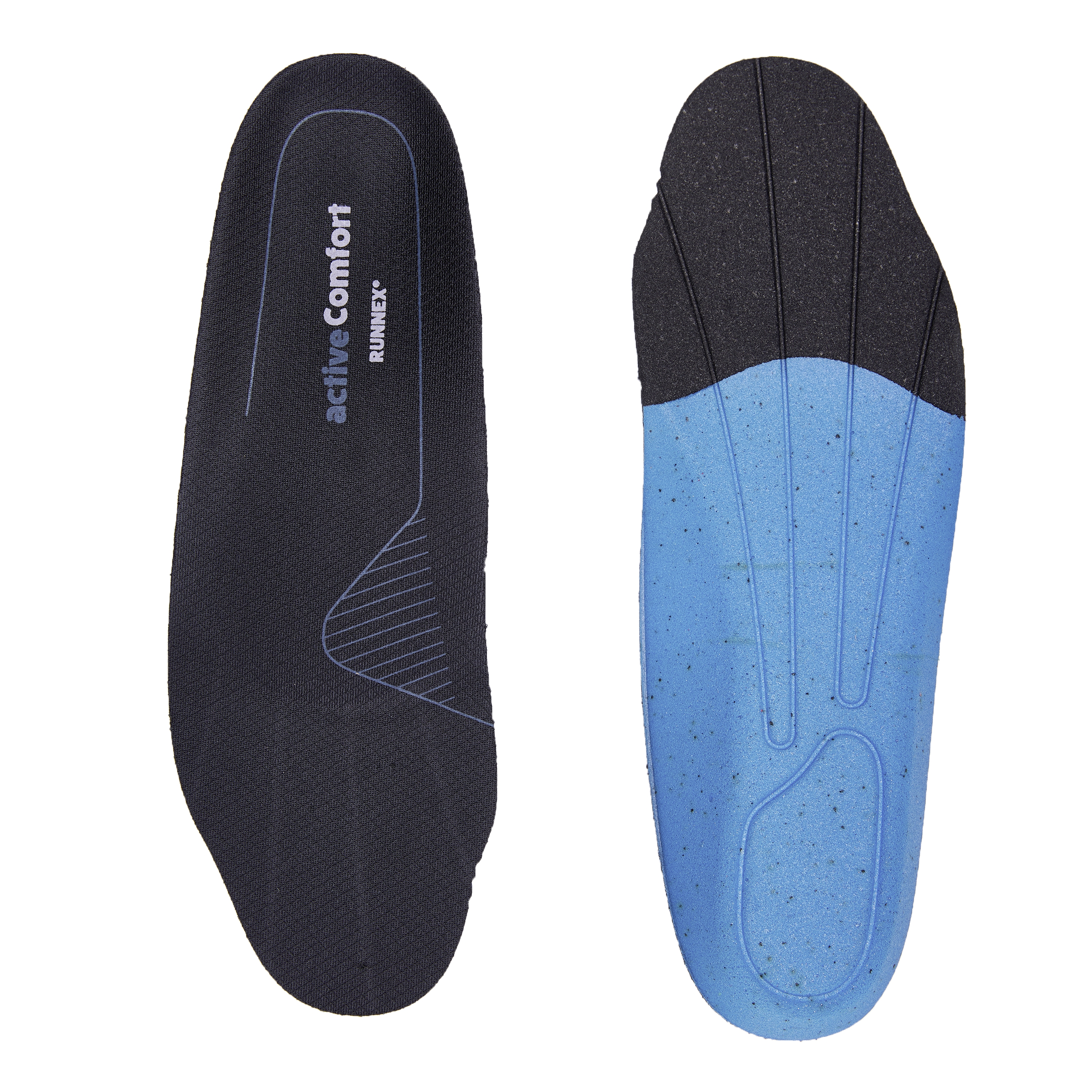 RUNNEX® Semi-orthopädische Einlegesohle activeComfort mid schwarz/blau
